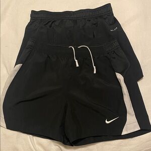 Nike Black Shorts with White Details